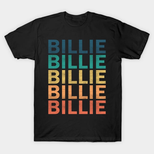 Billie Name T Shirt - Billie Vintage Retro Name Gift Item Tee T-Shirt by henrietacharthadfield